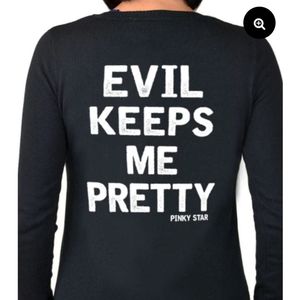 Size Small Pinky Star cardigan Evil keeps me pretty!